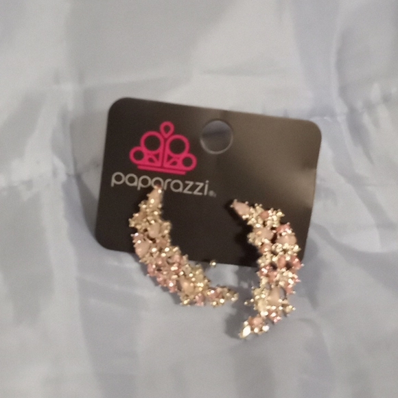 Prismatically Panoramic Pink Post Crawler Earrings - Picture 1 of 1